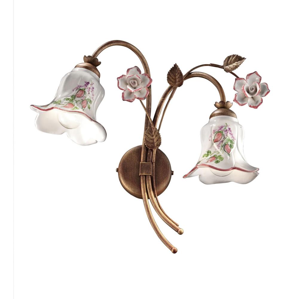 klasicky elegantny bronz lampa nastenny drziak kvetinovy ozdobny luxusny ferroluce kvetinovy zlata kastiel obciansky osvetlenie lampy toskansky taliansky obyvacka predsien spalna kuchyna lameridiana.jpg
